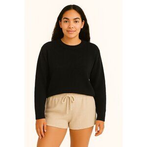 DYI Women's Cashmere Wool Oversized Sweater Black Size Small